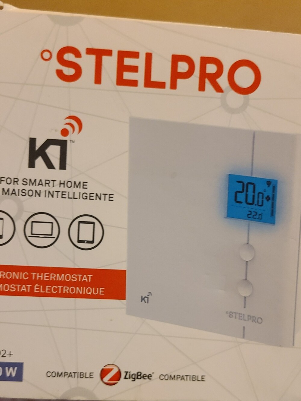°Stelpro STZW402WB+ ZWave Electronic Wall Thermostat